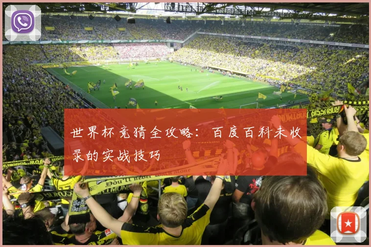 世界杯竞猜全攻略：百度百科未收录的实战技巧